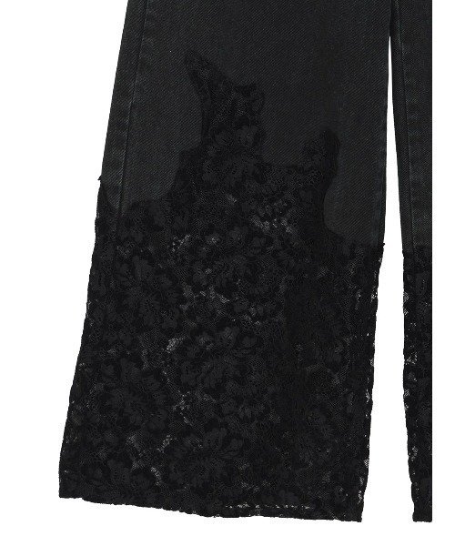LACE DOCKING FADE DENIM PANTS（デニムパンツ）｜Ameri（アメリ）の